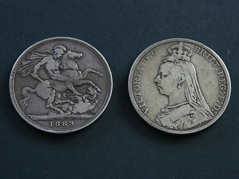 Victorian 1889 Silver Crown