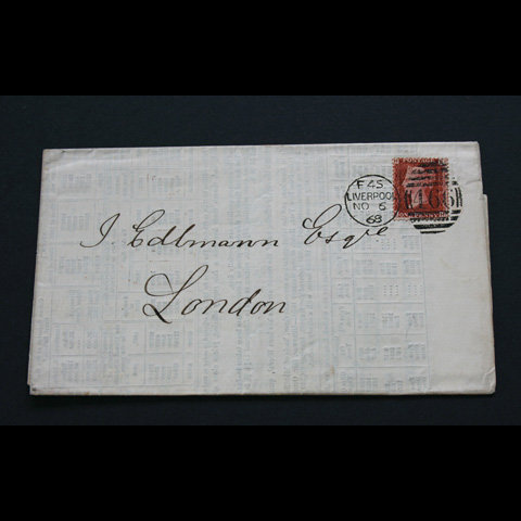 1868 Penny Red F45 Postally Used on Piece
