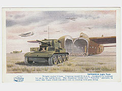Military Art Postcard Tetrarch Light Tank